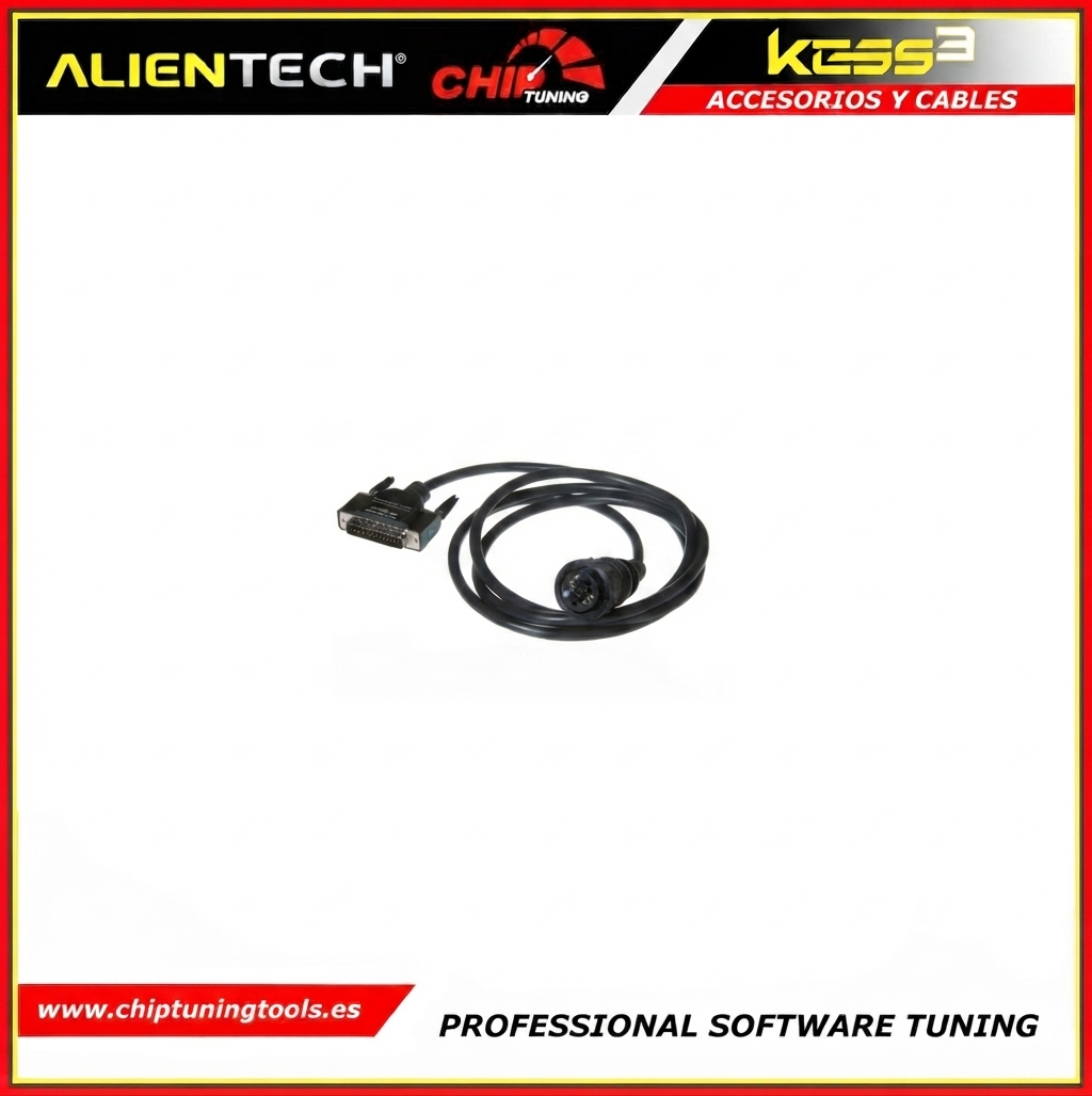 Cable redondo de 16 pines 144300K207 para la conexión y programación en vehículos pesados DAF.
