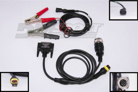 Conector de diagnóstico Genius Deutz/Same de 19 pines + cable de alimentación de 3 pines