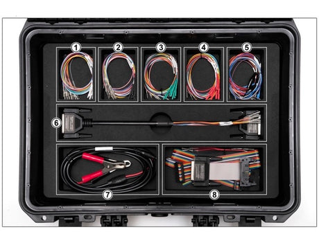 Productos y cables incluidos en el maletin TheGenius Dimsport