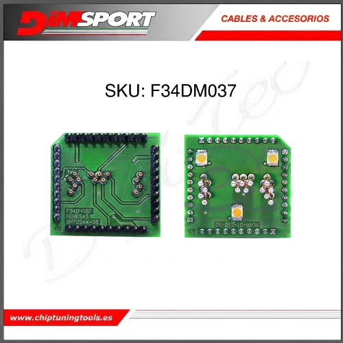 Adaptador de terminal de 36 pines 2.54 para CPU Renesas SH725xxx Dimsport F34DM037 para uso con placa base F34DM036 en herramientas de programación.