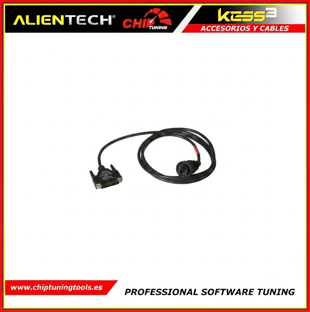 Cable redondo de 16 pines 144300K230 para la conexión y programación en maquinaria agrícola Massey Ferguson.