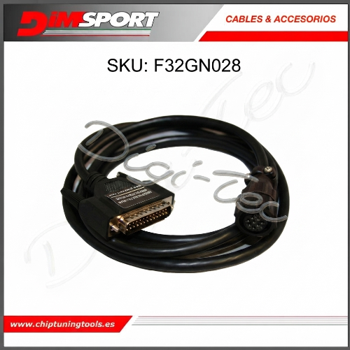 Cable conector de diagnóstico de 8 pines Valtra Dimsport F32GN028 para herramientas New Genius y The-Genius.