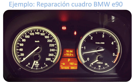 reparacion cuadro relojes bmw e90