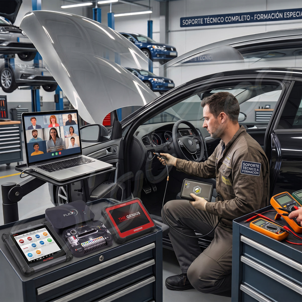 Soporte tecnico a talleres para diagnosis, reprogramaciones, Kess3, The Genius, Flex