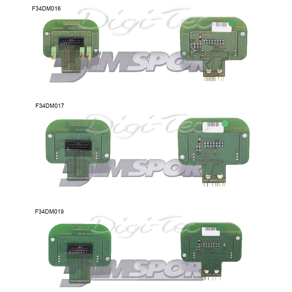 venta adaptadores terminal BDM F34DM016, F34DM017 y F34DM019 para ECU DENSO (SUZUKI-MITSUBISHI) -CPU RENESAS SH705x