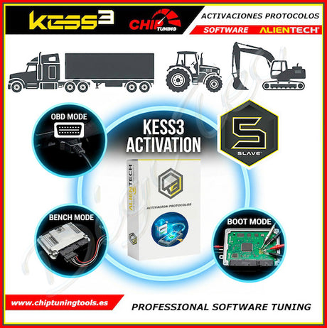 Activacion software vehículos pesados  slave para kess3 alientech