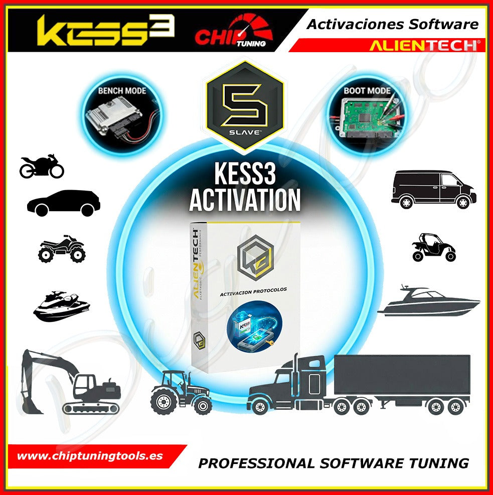 activacion del software slave bench y boot mode para todo tipo de vehiculos kess3 alientech