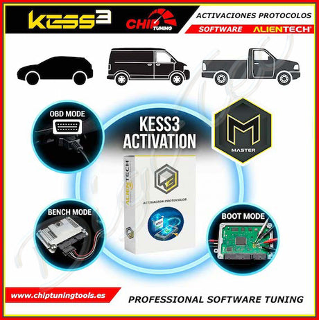 activacion del software master obd boot y bench para automoviles kess3 alientech