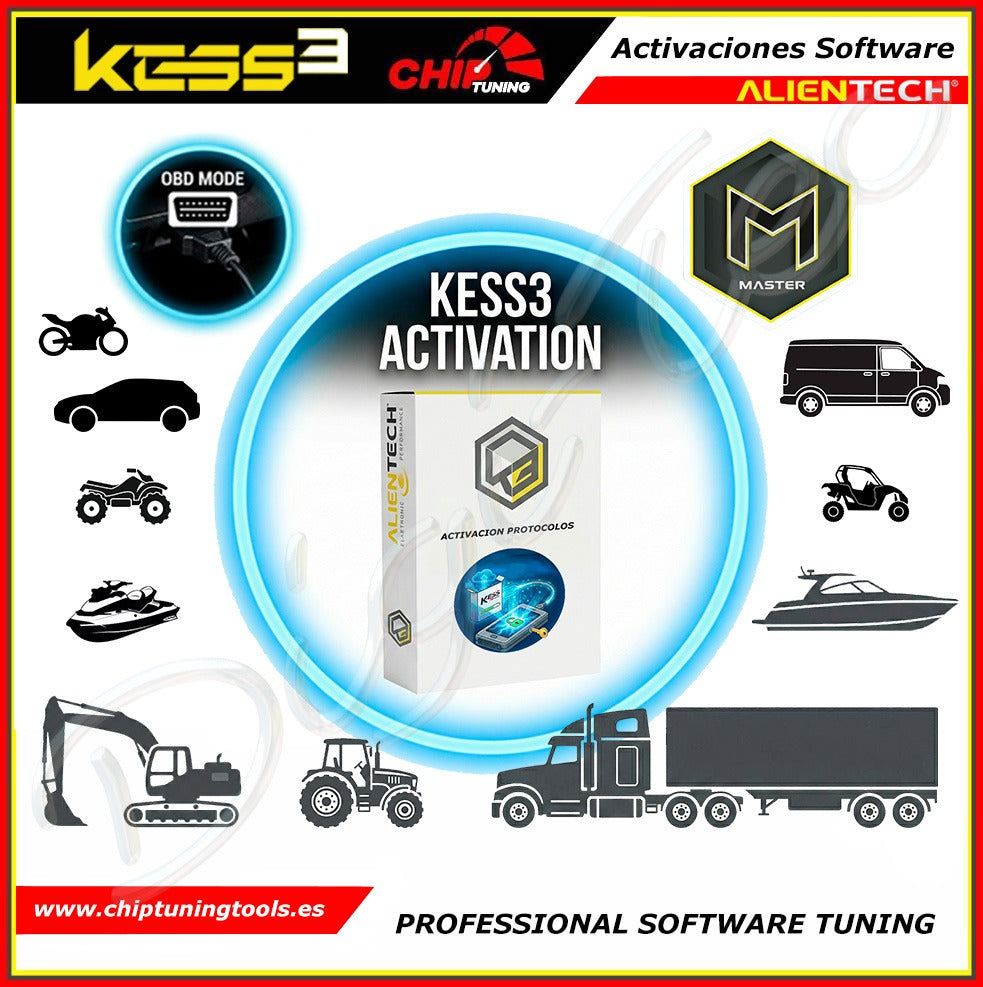 activacion del software master obd para todo tipo de vehiculos kess3 alientech