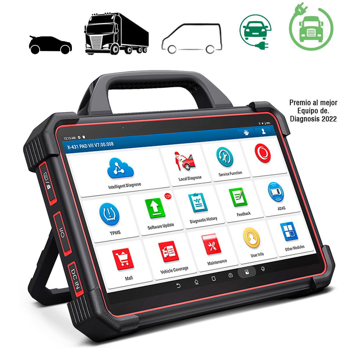 Launch_x431_padvii_full_EV_auto_camion_electric