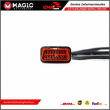 Detalle del conector OBD para Mercedes MCM.