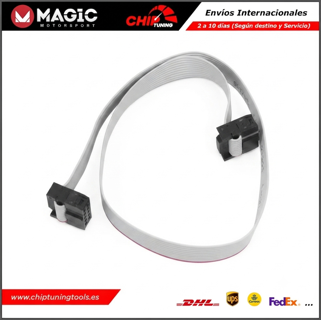 Primer plano del conector para el puerto D de FlexBox compatible con BDM MPC5xx - FLX3.4