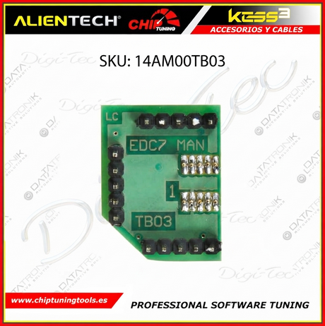 Adaptador pull out Bosch EDC7 Motorola MPC5xx 14AM00TB03 para la conexion y programacion en centralitas alientech.