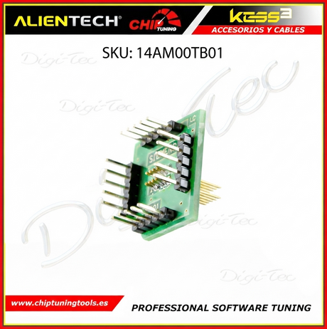 Adaptador pull out Siemens Motorola MPC5xx 14AM00TB01 para la conexion y programacion en centralitas alientech.