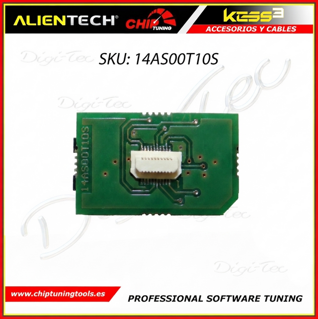 Adaptador de soldadura Denso ECU Renesas SH705x 14AS00T10S para la conexion y programacion en centralitas alientech.