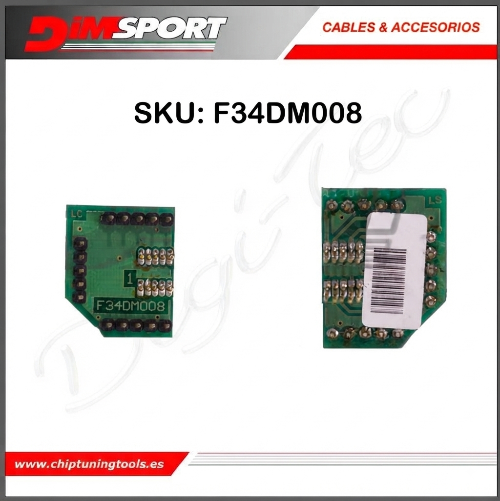 Adaptador de terminal para CPU Motorola MPC5xx Bosch EDC7 camiones Dimsport F34DM008 para uso con placa base F34DM003 en herramientas de programación.