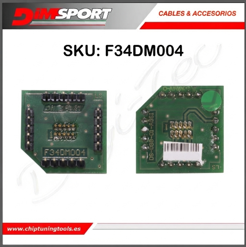 Adaptador de terminal para CPU Motorola MPC5xx Siemens Dimsport F34DM004 para uso con placa base F34DM003 en herramientas de programación.