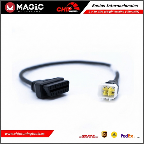 Cable original FLX2.73 para ECU Bosch MSE6.0 en motos Benelli.