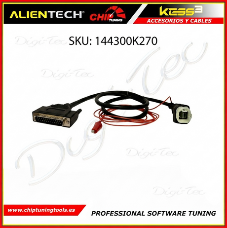 Cable de 3 pines 144300K270 para la conexion y programacion en centralitas Keihin de motocicletas Honda alientech.