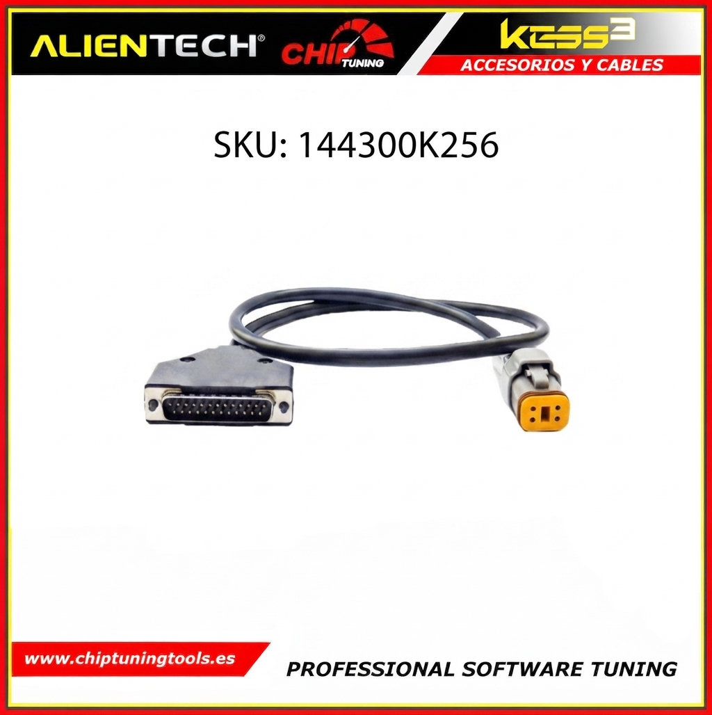 Cable de 4 pines J1850 144300K256 para la conexión y programación en motocicletas Harley-Davidson alientech.