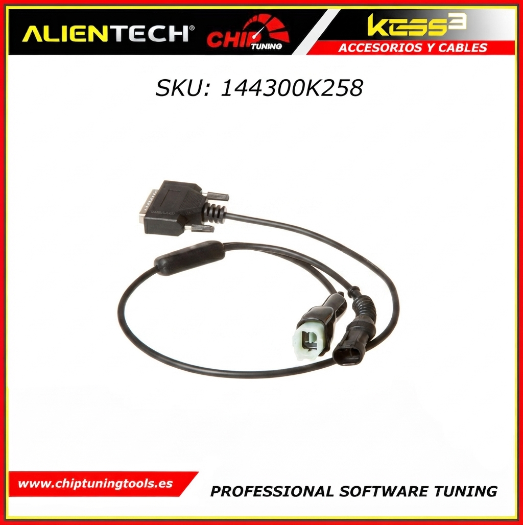 Cable de 4 pines Eldor CANbus 144300K258 para la conexión y programación en centralitas de motocicletas MV Agusta alientech.
