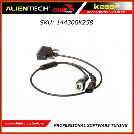 Cable de 4 pines Eldor CANbus 144300K258 para la conexión y programación en centralitas de motocicletas MV Agusta alientech.