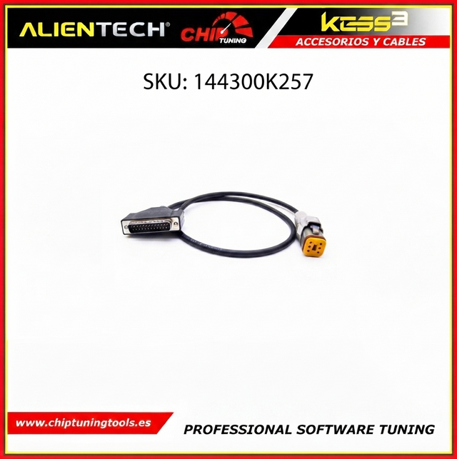 Cable de 6 pines CANbus 144300K257 para la conexión y programación en motocicletas Harley-Davidson alientech.