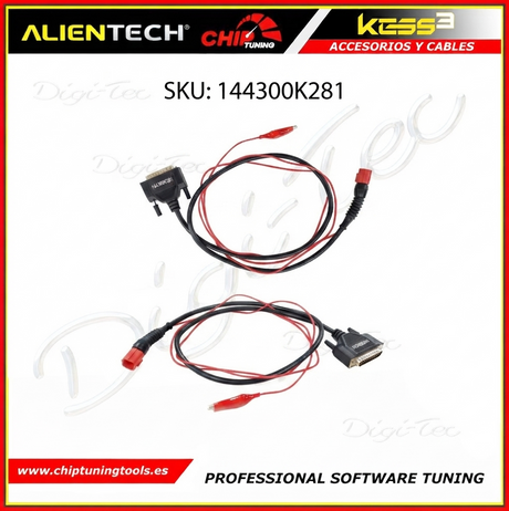 Cable de 6 pines ISO 19689 estándar OBD 144300K281 para la conexion y programacion en motocicletas alientech.