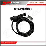 Cable de alimentación con enchufe de 3 pines Dimsport F32GN081 opcional para F32GN040 y F32GN060 con herramientas New Genius y The-Genius (Master/Slave)
