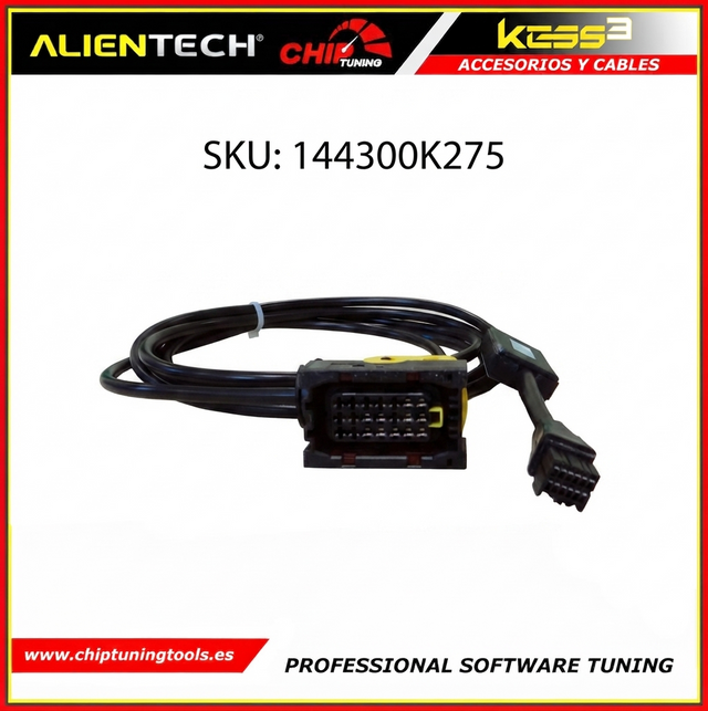 Cable Continental HDEP MCM2.1 144300K275 para la conexión y programación en unidades de control de motores pesados alientech.