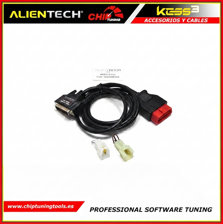 Cable OBDII y puentes Subaru 144300K240 para conexión y programación de centralitas.