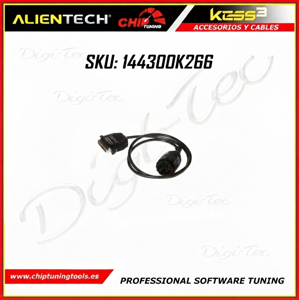 Cable redondo de 14 pines 144300K266 para la conexion y programacion en motocicletas BMW Motorrad alientech.