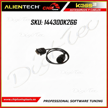 Cable redondo de 14 pines 144300K266 para la conexion y programacion en motocicletas BMW Motorrad alientech.