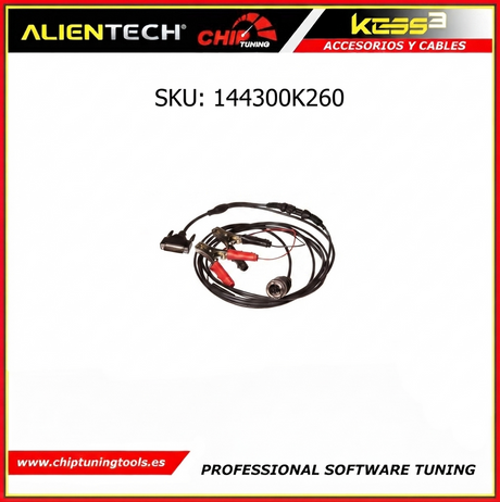 Cable redondo de 19 pines 144300K260 para la conexión y programación en maquinaria agrícola SAME Deutz-Fahr alientech.