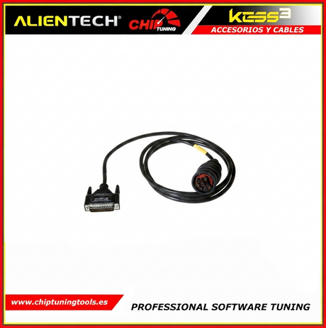 Cable redondo de 9 pines Premium 144300K227 para la conexión y programación en maquinaria agrícola John Deere.