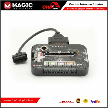 Cable FLX2.14 listo para habilitar funciones de programación OBD.