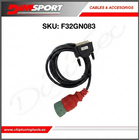 Conector Deutsch Tipo 2 CAN tractor Argo Massey Ferguson Dimsport F32GN083 para herramientas New Genius y The-Genius (Master/Slave)