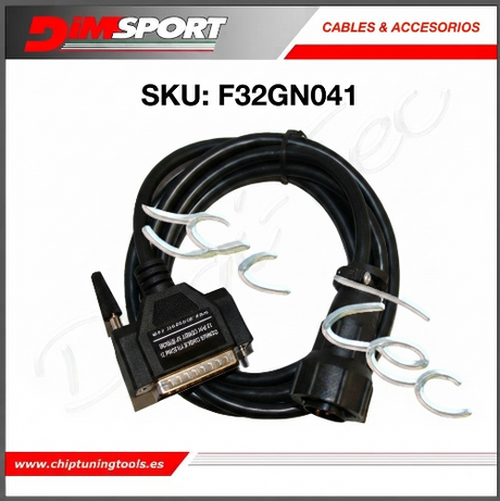 Conector de diagnóstico de 12 pines Fendt Dimsport F32GN041 para herramientas New Genius y The-Genius (Master/Slave)