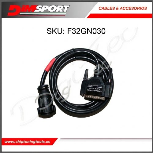 Conector de diagnóstico de 16 pines Massey Ferguson Dimsport F32GN030 para herramientas  New Genius y The-Genius (Master/Slave)