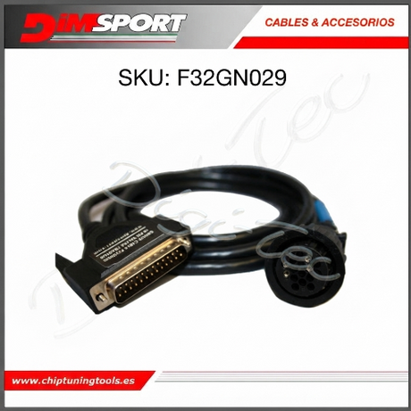 Conector adaptador de diagnóstico de 16 pines Valtra Dimsport F32GN029 para equipos New Genius y The-Genius (Master/Slave)