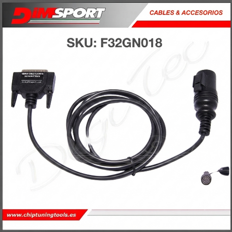 Conector de diagnóstico de 30 pines IVECO Truck Dimsport F32GN018 para aplicaciones en Marine, Agricultura, OHW y Camiones Pesados.