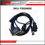 Conector de diagnóstico de 4 pines Kubota con enchufe de alimentación de 3 pines Dimsport F32GN082 para herramientas The Genius