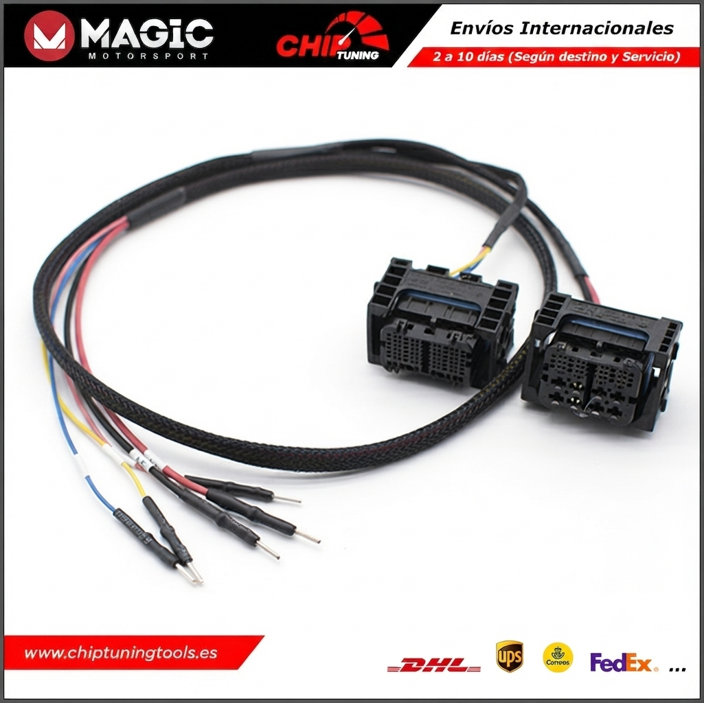 Cable FLX2.16 conectado para operaciones en modo Bench con hardware FLEX.