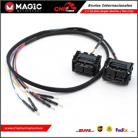 Cable FLX2.16 conectado para operaciones en modo Bench con hardware FLEX.