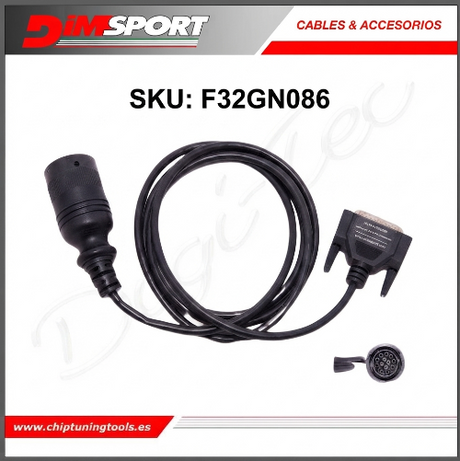 Conector estándar de 14 pines J1939 Caterpillar Perkins Dimsport F32GN086 para herramientas New Genius y The-Genius (Master/Slave)