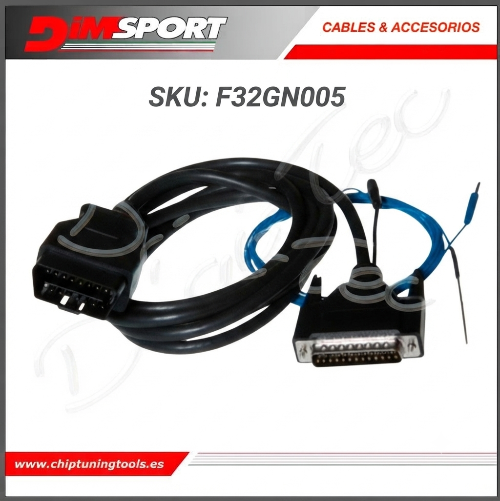 Conector OBD estándar de 24V Dimsport F32GN005 para aplicaciones en Marine, Agricultura, OHW y Camiones Pesados.