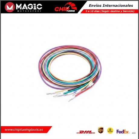 Conjunto de cables FLK35 listos para conectar ECUs y TCUs en banco de trabajo con FlexBox y FLX42.
