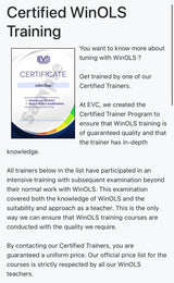Certificado Winols oficial EVC