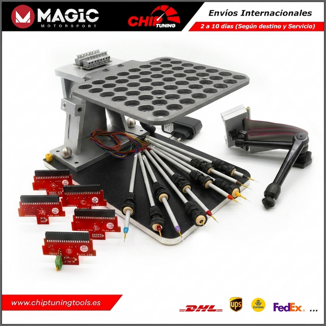 Estación de trabajo completa Universal MAGBench FULL kit FLK10 de Magic Motorsport con accesorios.