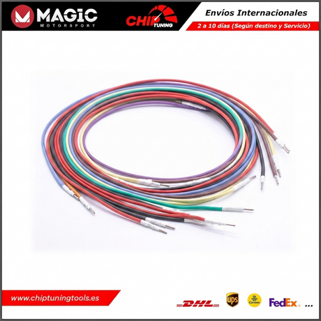 Kit de cables de silicona codificados por colores FLK35 para programador FlexBox de Magic Motorsport.